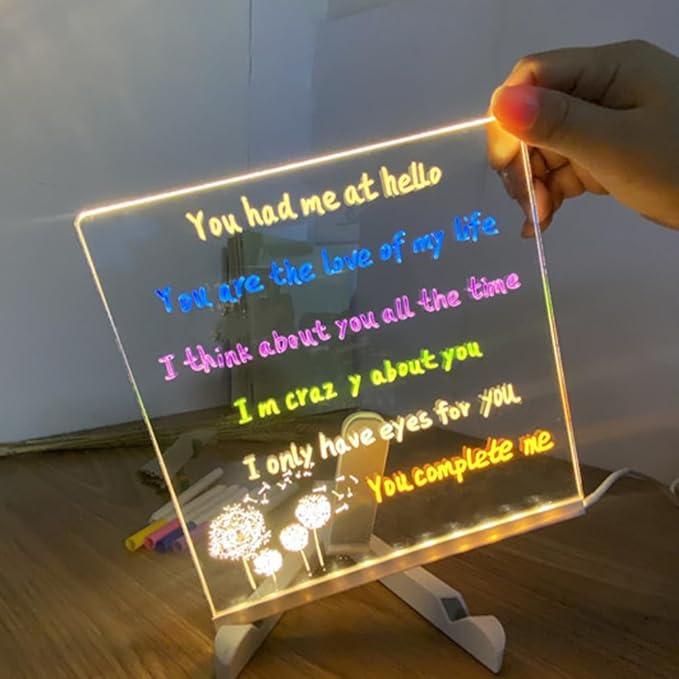 Puzzloria™ | Personalized LED Erasable Acrylic Lamp for Kids - Puzzloria