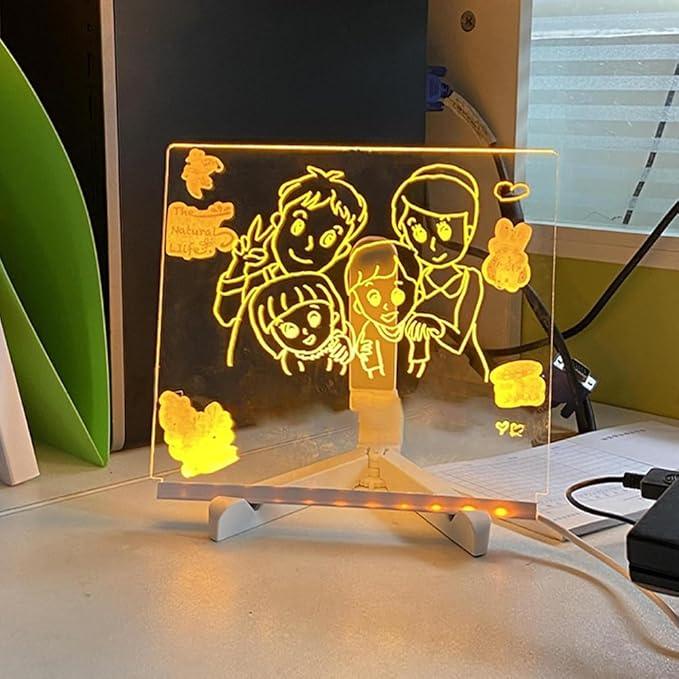 Puzzloria™ | Personalized LED Erasable Acrylic Lamp for Kids - Puzzloria