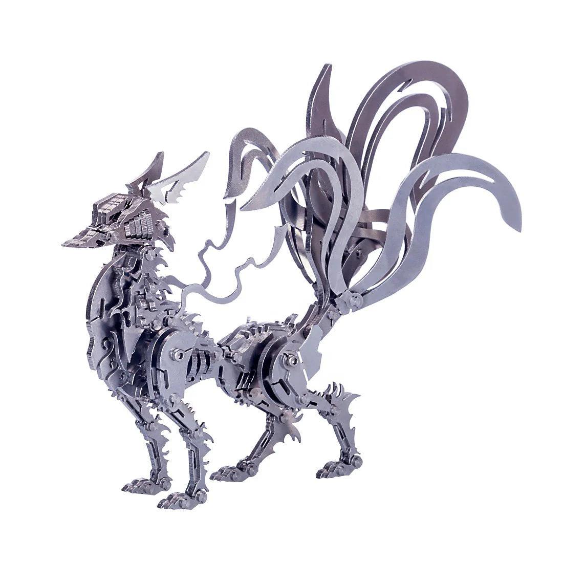 Puzzloria™ | DIY 3D Metal Mechanical Nine-tailed Fox Puzzle Model Kit Assembly - Puzzloria