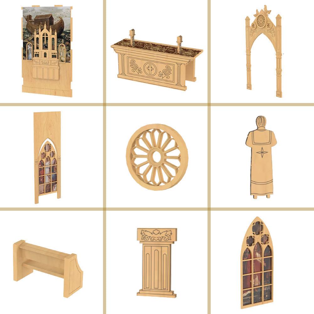 Puzzloria™ | DIY Booknook Kit (Pray in The Church) - Puzzloria
