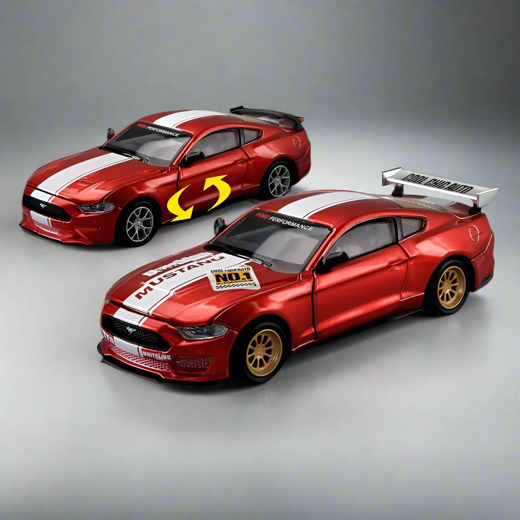 DIY Customizable 1:42 Scale Ford Mustang Alloy Car Model Kit - Unique Racing Car Collectible for Hobbyists & Enthusiasts