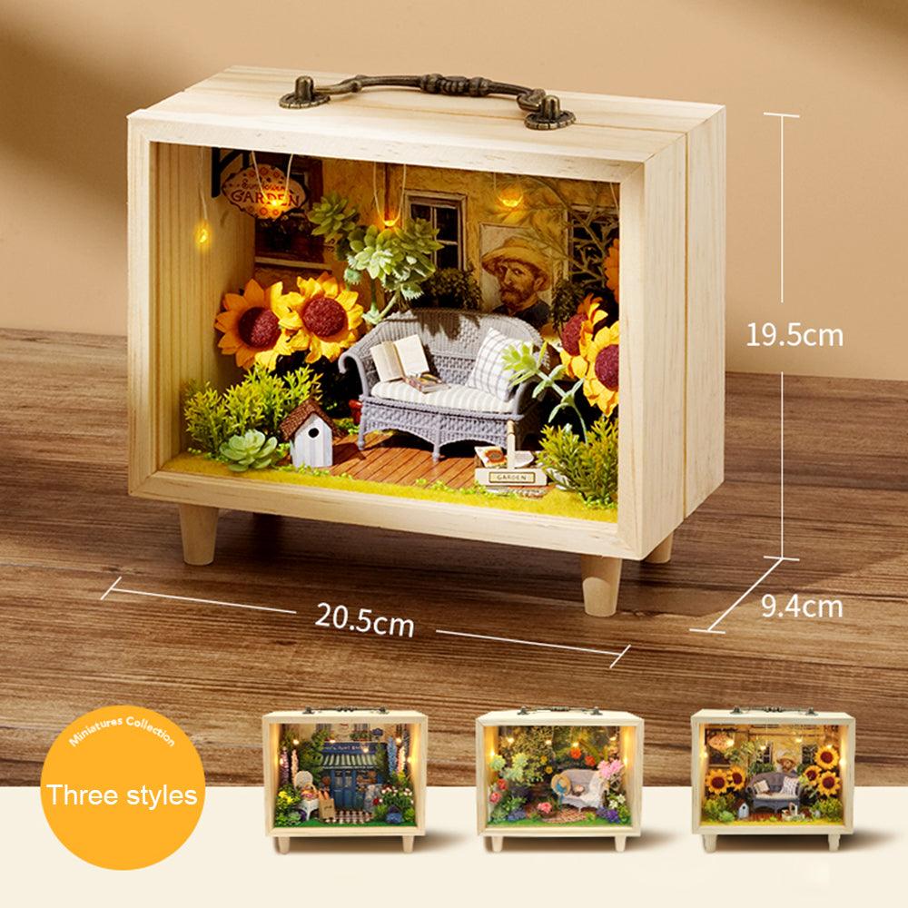 Puzzloria™ | DIY Dollhouse Kit (Small wooden box) - Puzzloria