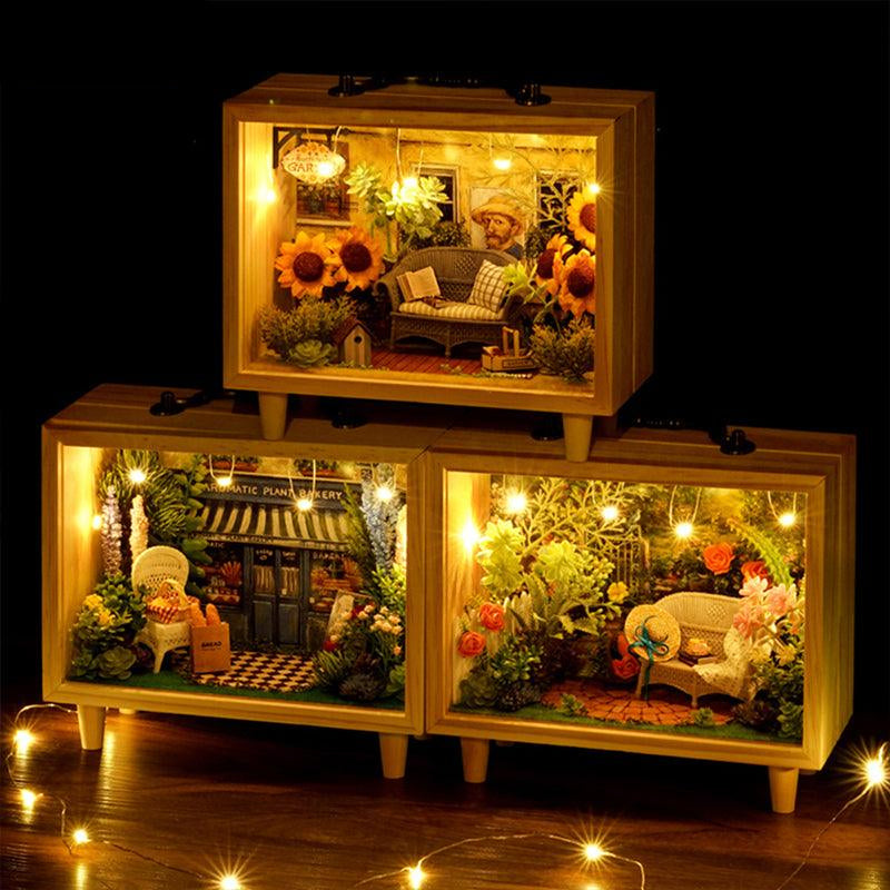 Puzzloria™ | DIY Dollhouse Kit (Small wooden box) - Puzzloria