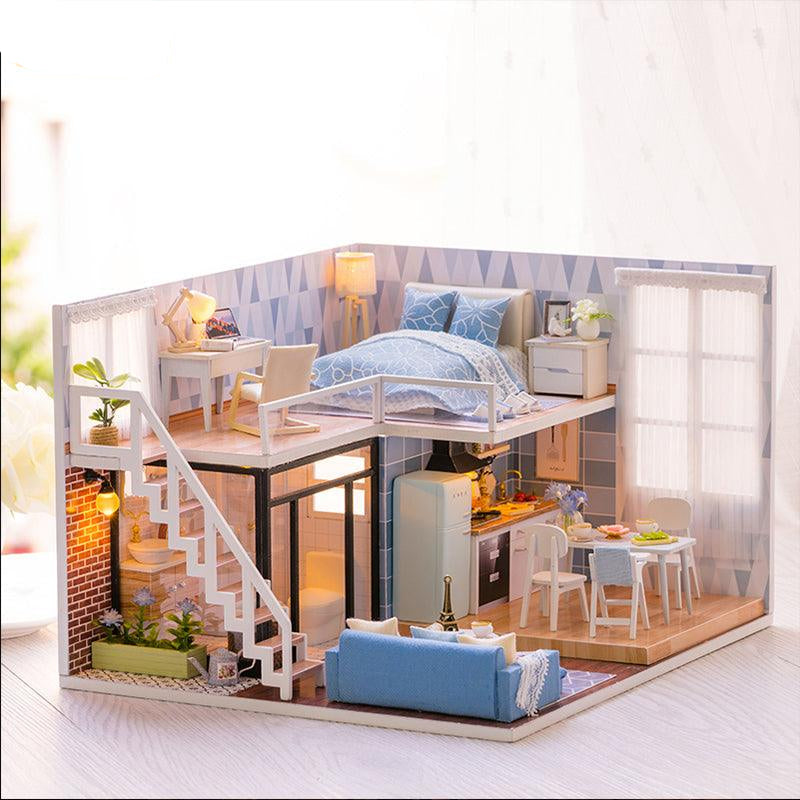 Puzzloria™ | DIY Dollhouse Kit (Blue Time) - Puzzloria