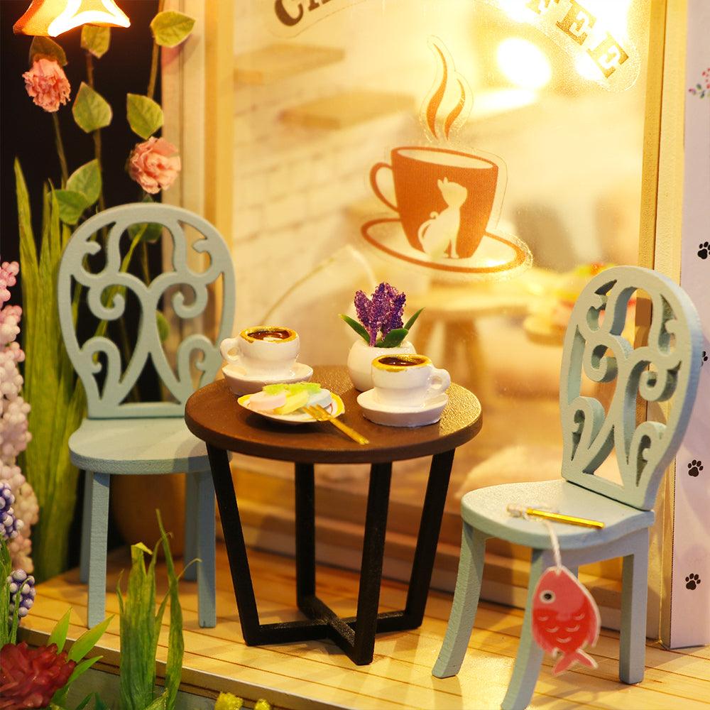 Puzzloria™ | DIY Dollhouse Kit (Cat Coffee Garden) - Puzzloria