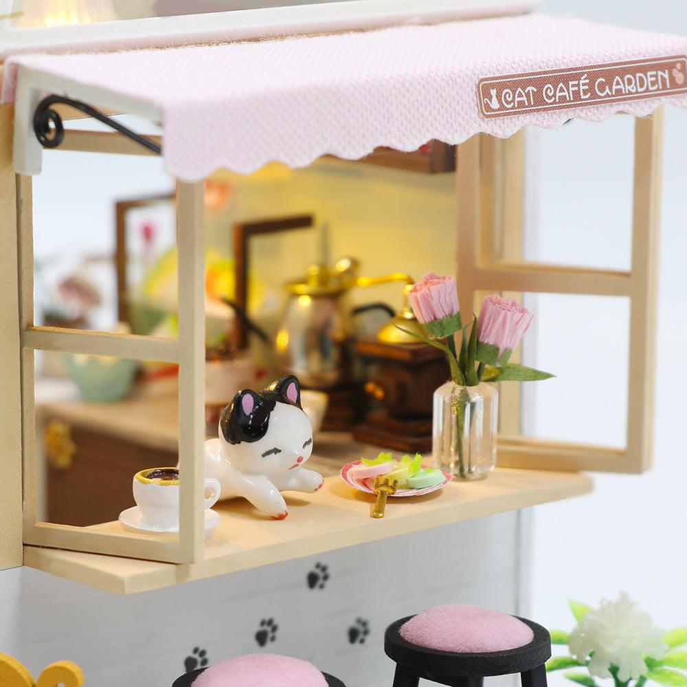 Puzzloria™ | DIY Dollhouse Kit (Cat Coffee Garden) - Puzzloria