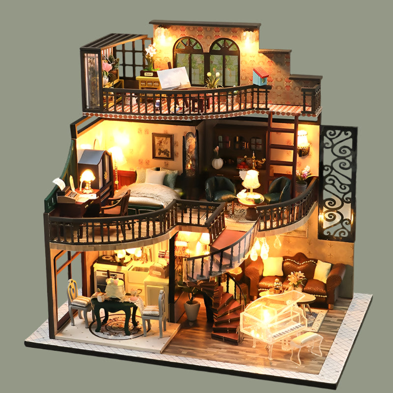 Puzzloria™ | DIY Dollhouse Kit (Dream Building Pavilion) - Puzzloria