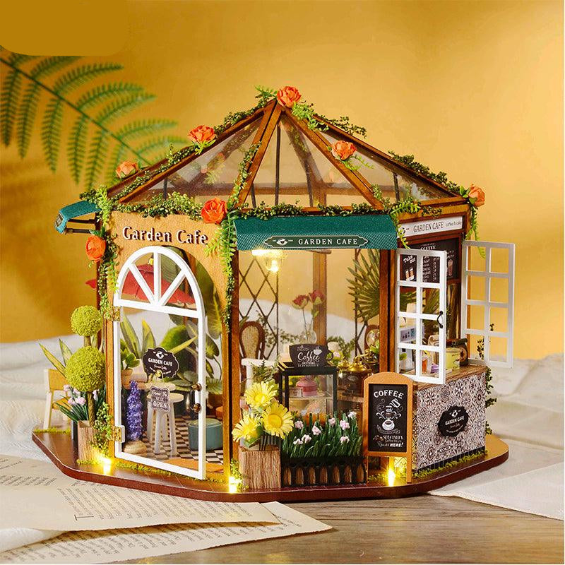Puzzloria™ | DIY Dollhouse Kit (Garden Cafe) - Puzzloria