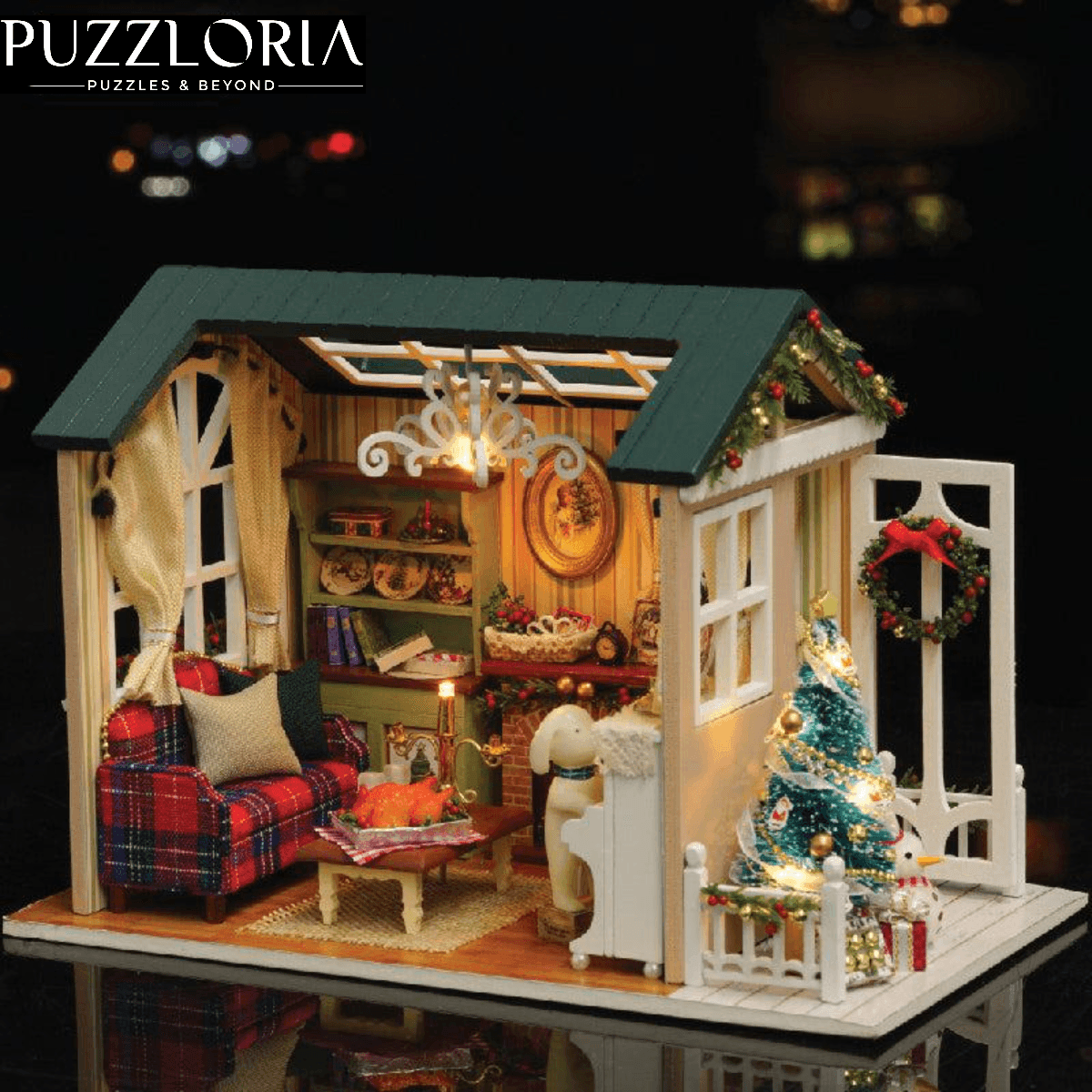 Puzzloria™ | Festive Holiday Time Miniature DIY Kit - Puzzloria