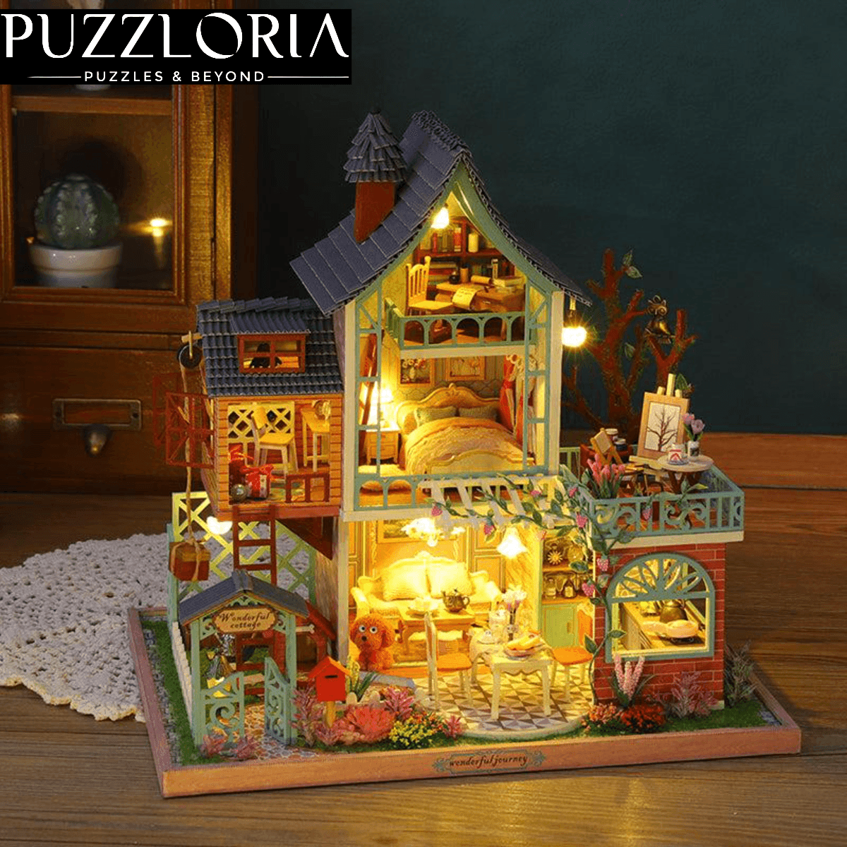 Puzzloria™ | Tropical Jungle Resort Miniature DIY Kit - Puzzloria