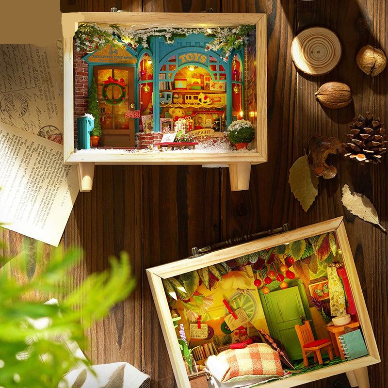 Puzzloria™ | DIY Dollhouse Kit (Small Wooden Box) - Puzzloria