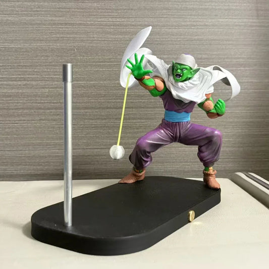 piccolo statue with glowing blue energy beam, dragon ball z magnetic light collectible for desk or gaming room decor