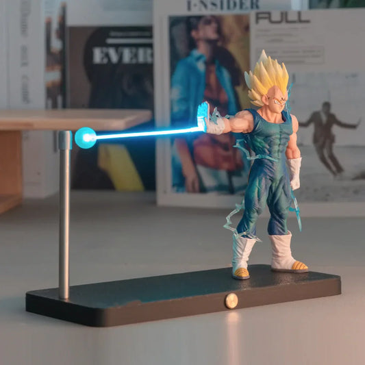 vegeta DBZ LED figurine magnetic levitating energy beam desk decor anime room lifestyle โ Vegeta, Vegeta + Half Body Statue