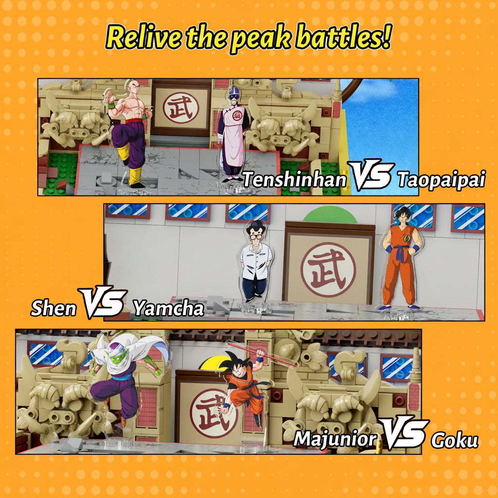 dragon ball z diorama staging goku versus piccolo tournament matchups collectible building blocks gift for dbz fans