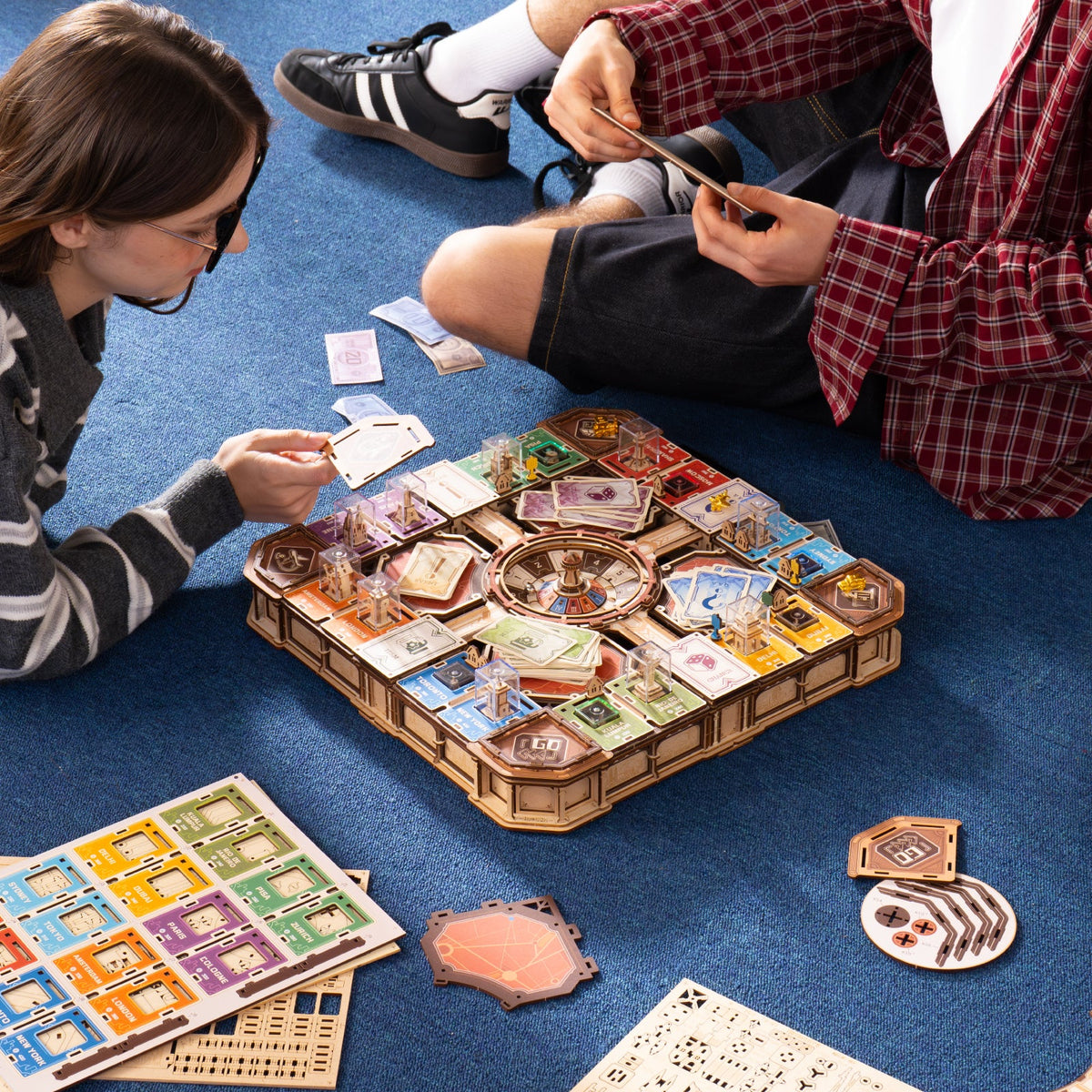 DIY wooden model kit to build a playable board game, 3d wooden puzzle for adults made from laser engraved wood sheets