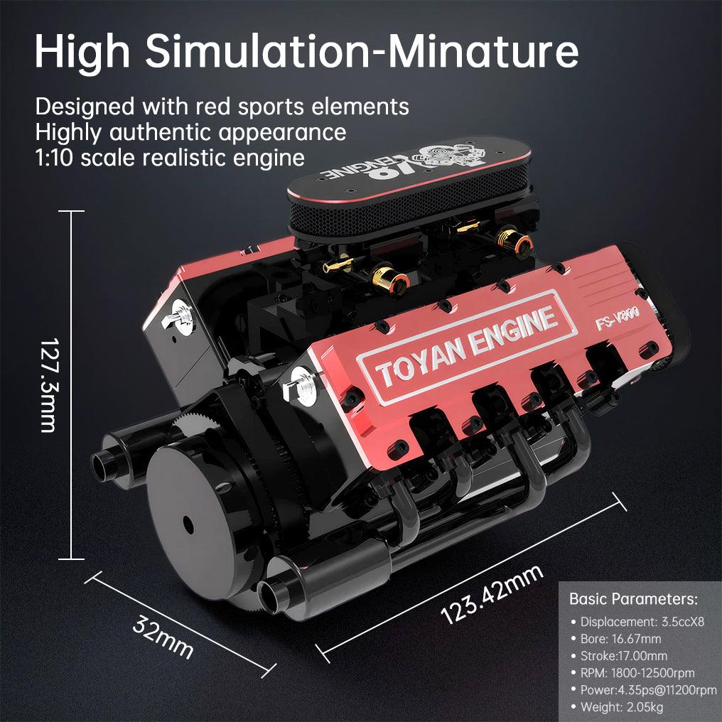 Puzzloria™ | DIY V8 Engine Model That Run 28cc Gasoline/Nitro Engine KIT FS-V800 - Puzzloria