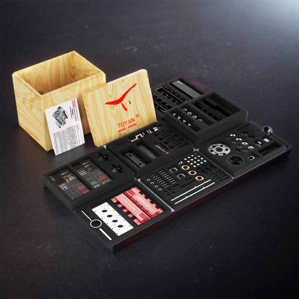 Puzzloria™ | DIY V8 Engine Model That Run 28cc Gasoline/Nitro Engine KIT FS-V800 - Puzzloria