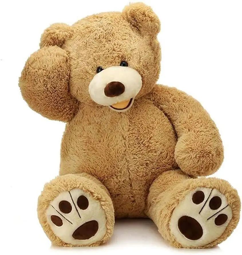 Giant premium plush teddy bears collection in white and brown - perfect cuddly companions for comfort and décor