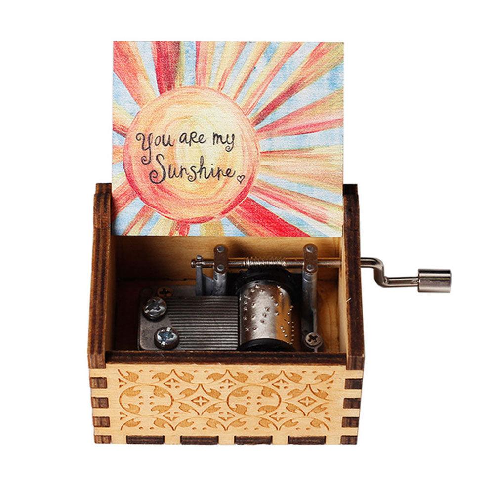 Puzzloria™ | Hand-Crank Wooden Music Box – Timeless Melodies, Perfectly Encased - Puzzloria