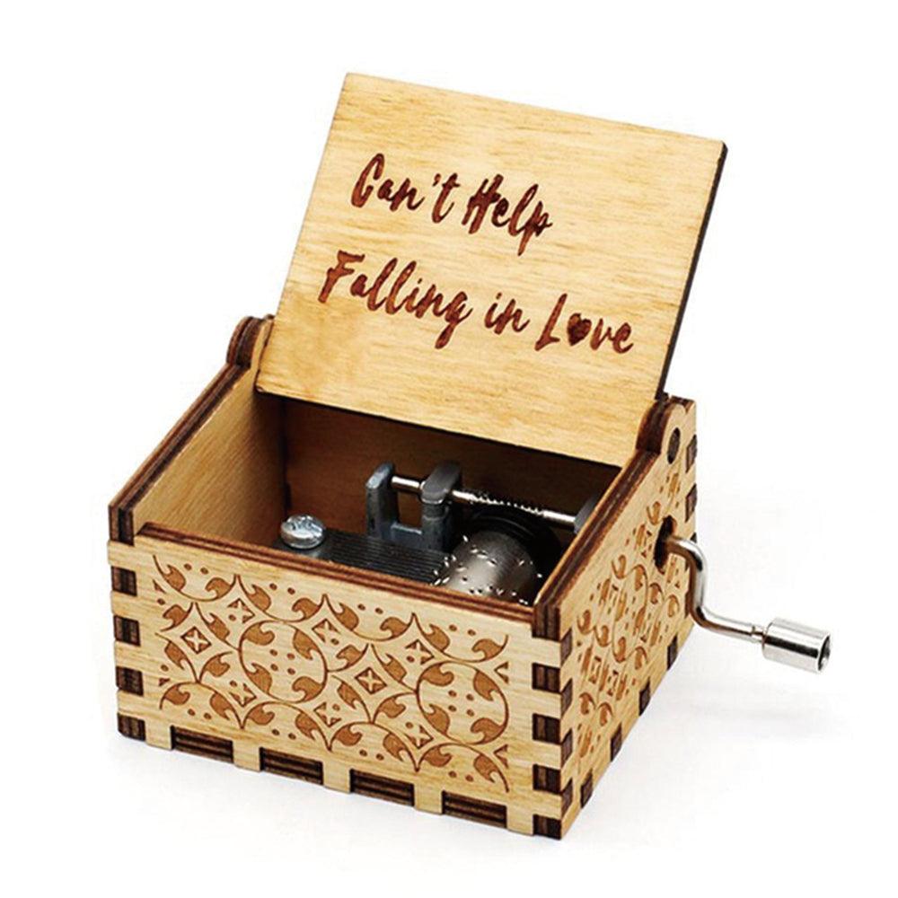 Puzzloria™ | Hand-Crank Wooden Music Box – Timeless Melodies, Perfectly Encased - Puzzloria