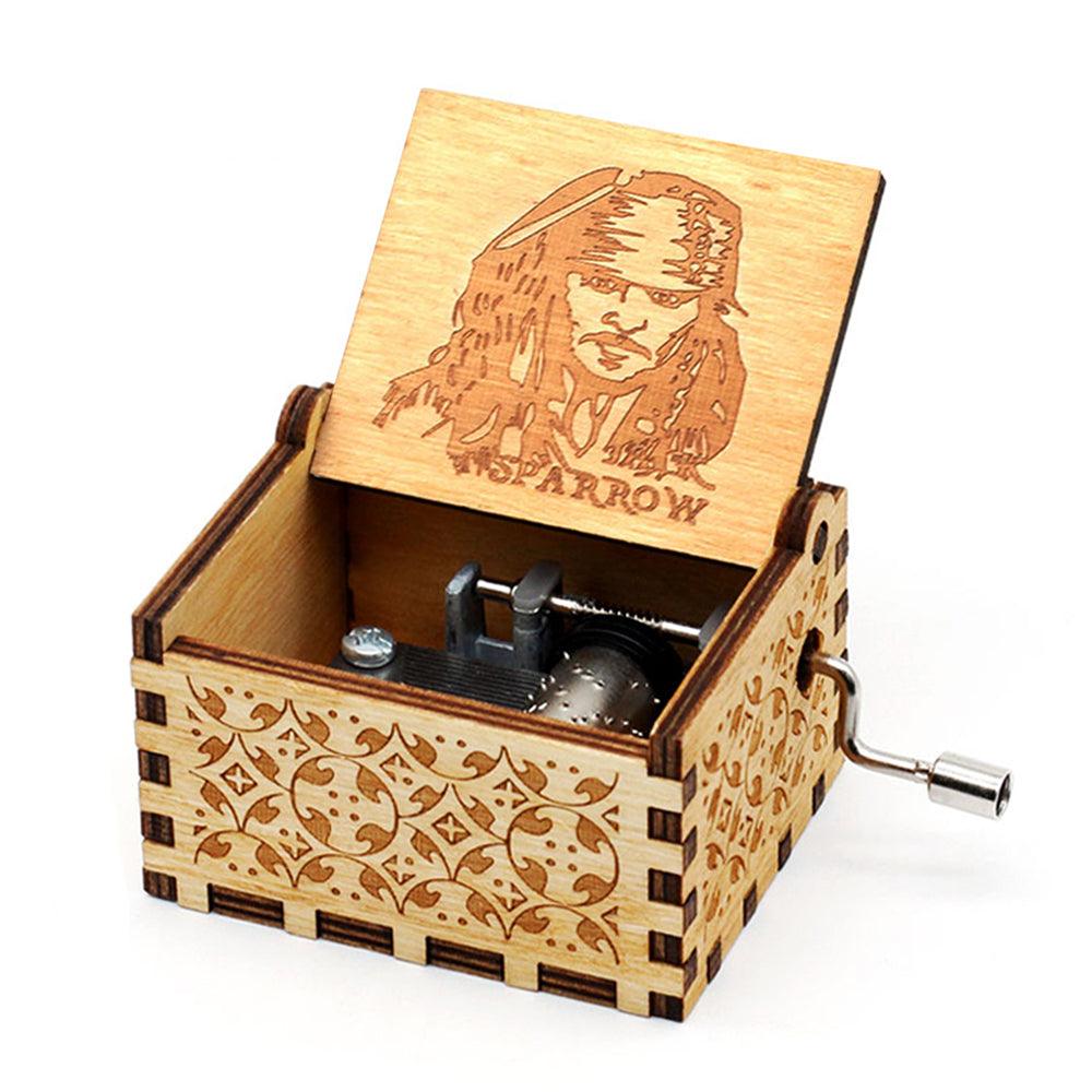 Puzzloria™ | Hand-Crank Wooden Music Box – Timeless Melodies, Perfectly Encased - Puzzloria