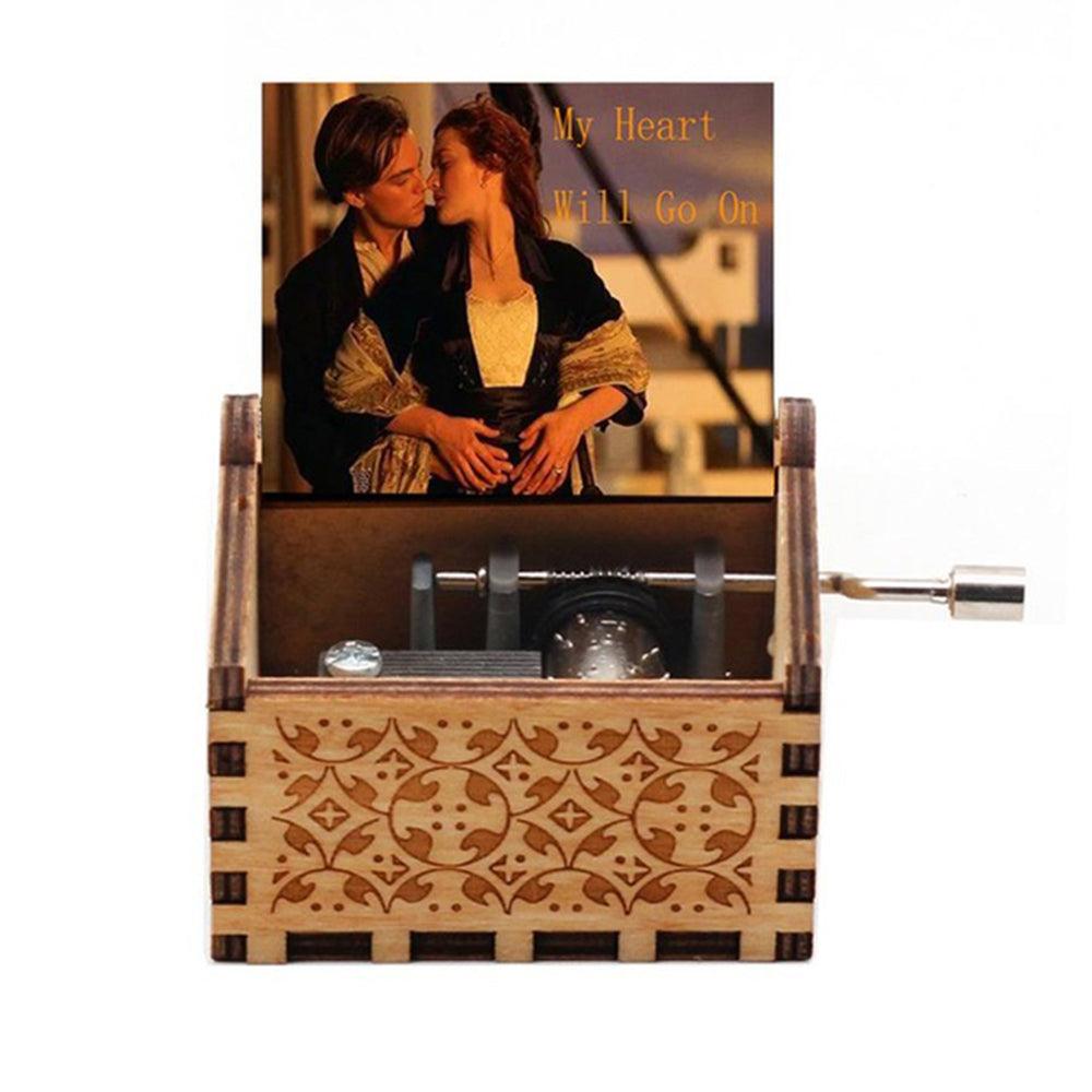 Puzzloria™ | Hand-Crank Wooden Music Box – Timeless Melodies, Perfectly Encased - Puzzloria