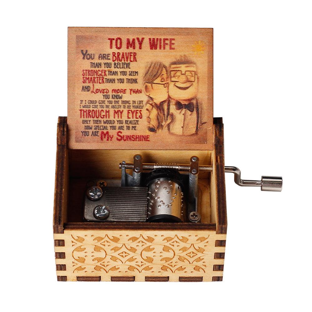 Puzzloria™ | Hand-Crank Wooden Music Box – Timeless Melodies, Perfectly Encased - Puzzloria
