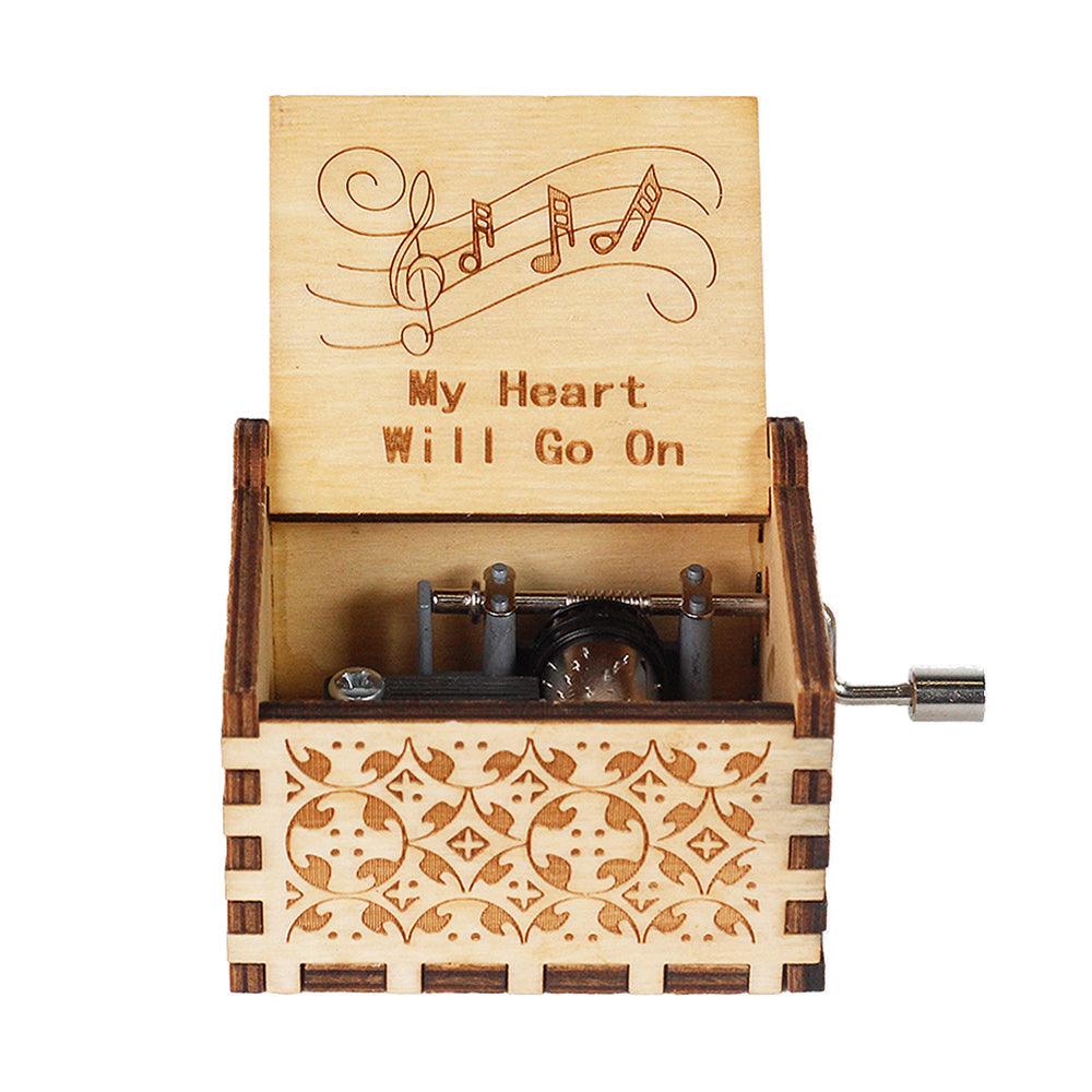 Puzzloria™ | Hand-Crank Wooden Music Box – Timeless Melodies, Perfectly Encased - Puzzloria