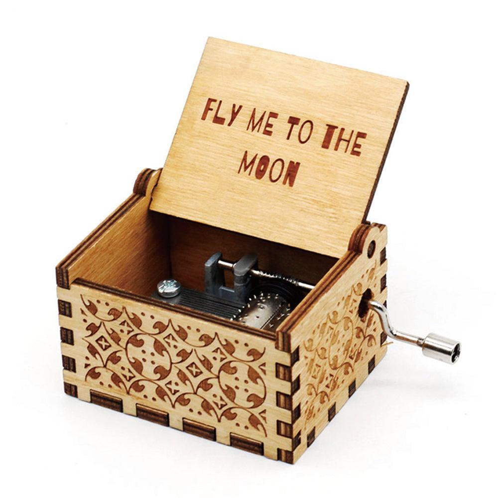 Puzzloria™ | Hand-Crank Wooden Music Box – Timeless Melodies, Perfectly Encased - Puzzloria