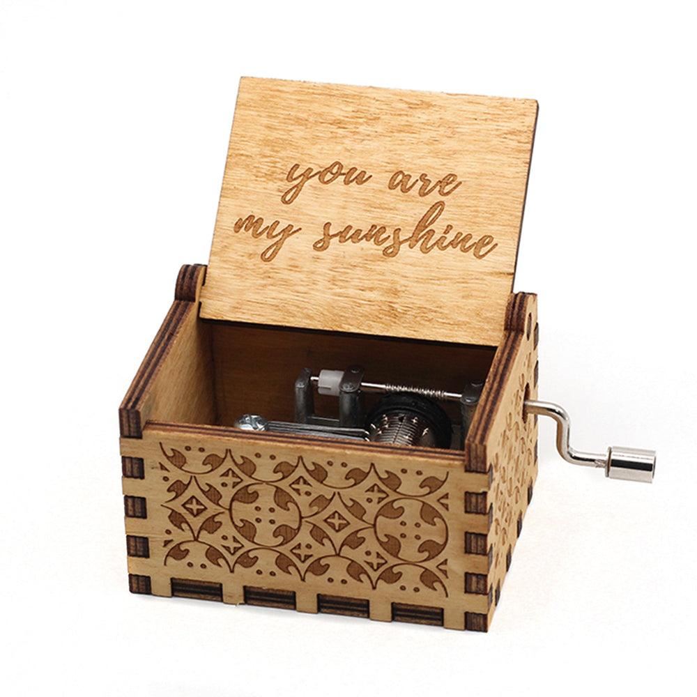 Puzzloria™ | Hand-Crank Wooden Music Box – Timeless Melodies, Perfectly Encased - Puzzloria