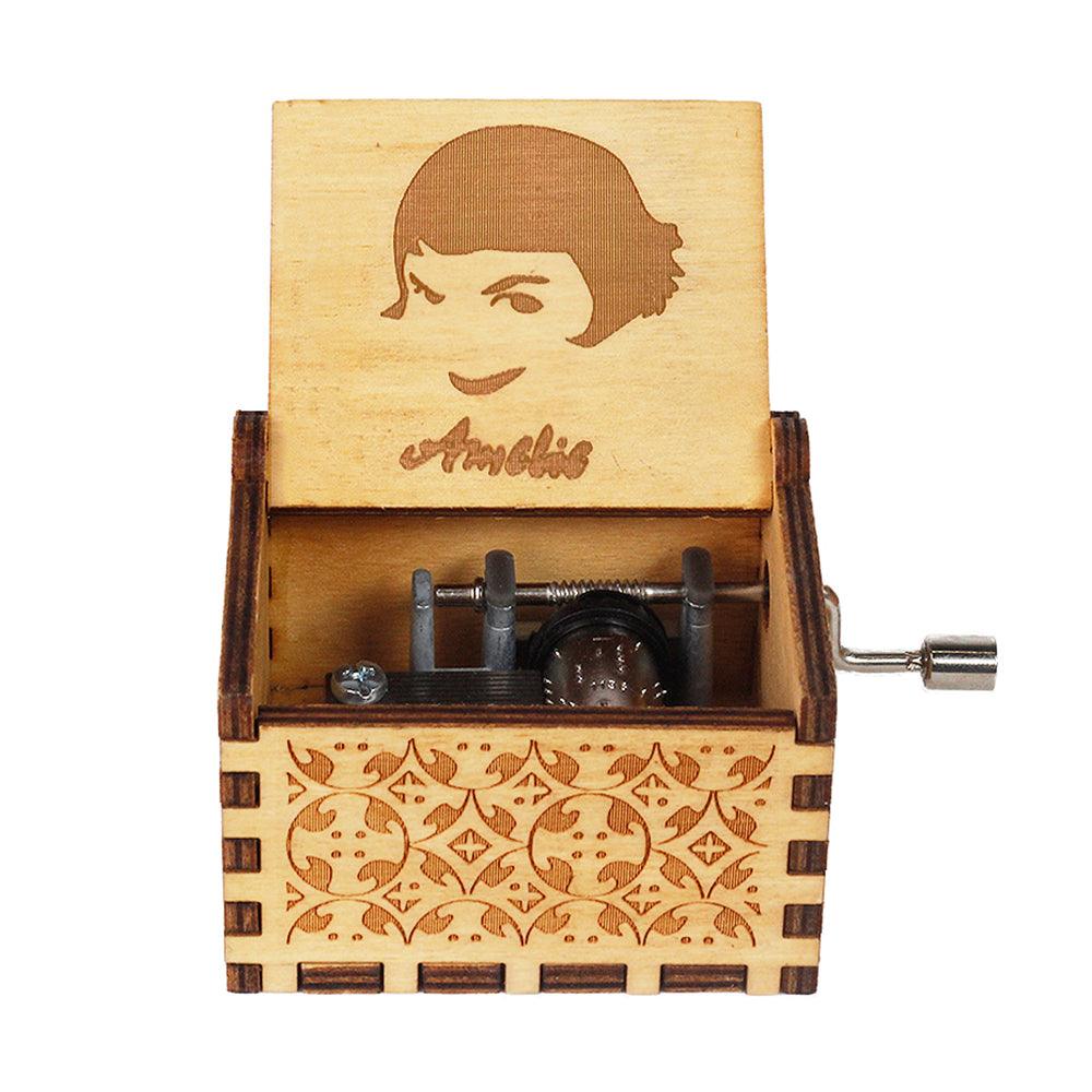 Puzzloria™ | Hand-Crank Wooden Music Box – Timeless Melodies, Perfectly Encased - Puzzloria