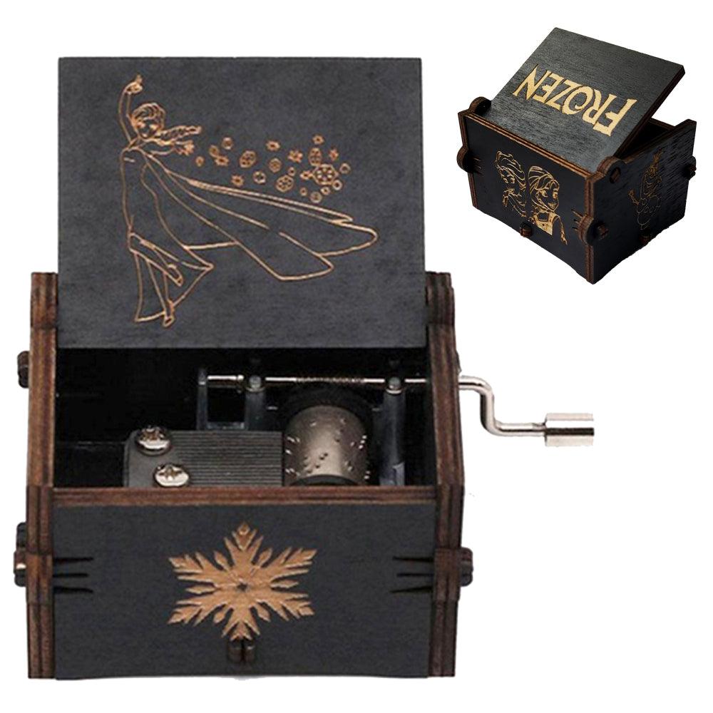 Puzzloria™ | Hand-Crank Wooden Music Box – Timeless Melodies, Perfectly Encased - Puzzloria