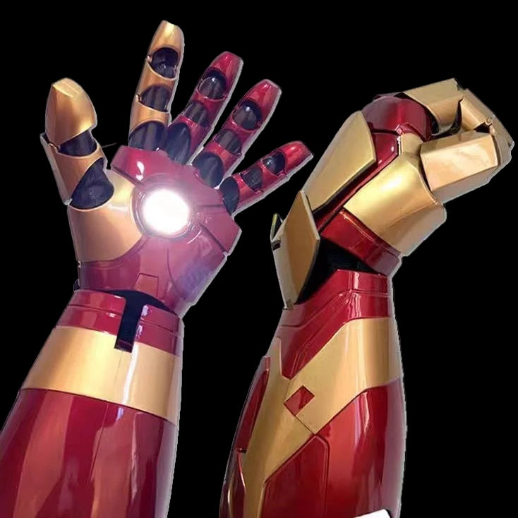 Iron Man Mark 42 wearable armor piece with LED lighting and laser effects premium collectible replica for adults