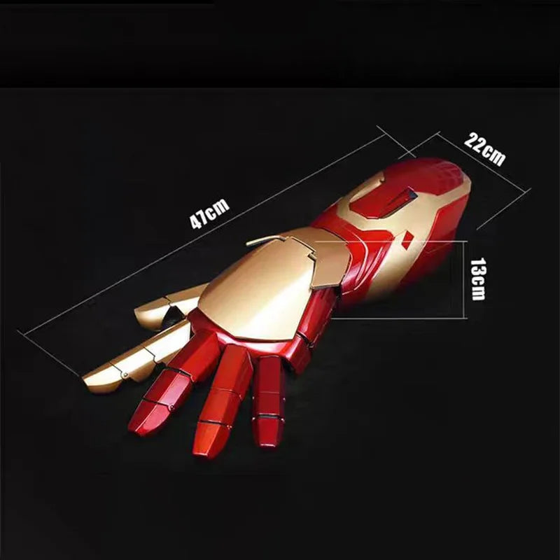 Iron Man Mark 42 wearable armor piece with LED lighting and laser effects premium collectible replica for adults