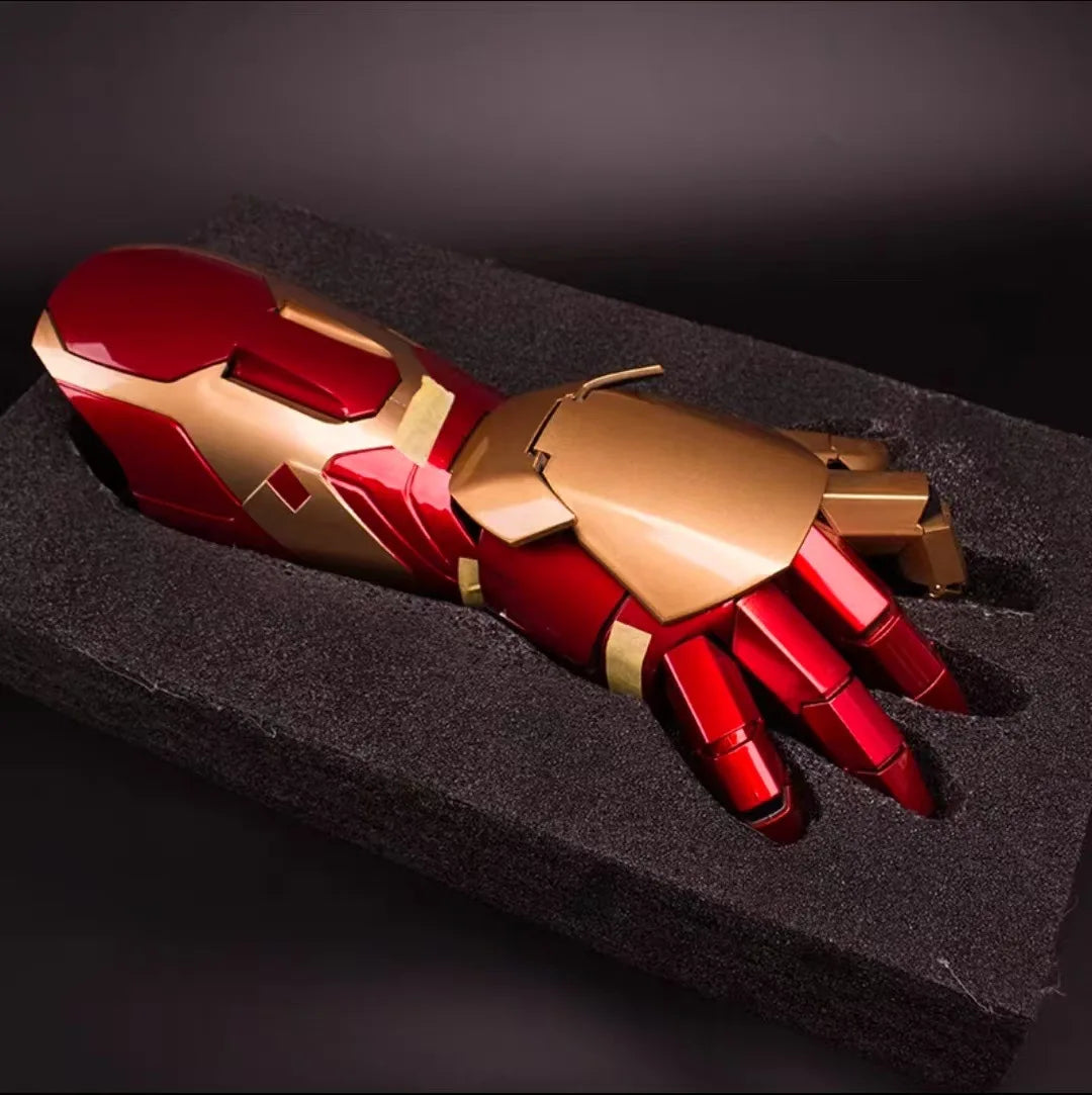 Iron Man Mark 42 wearable armor piece with LED lighting and laser effects premium collectible replica for adults
