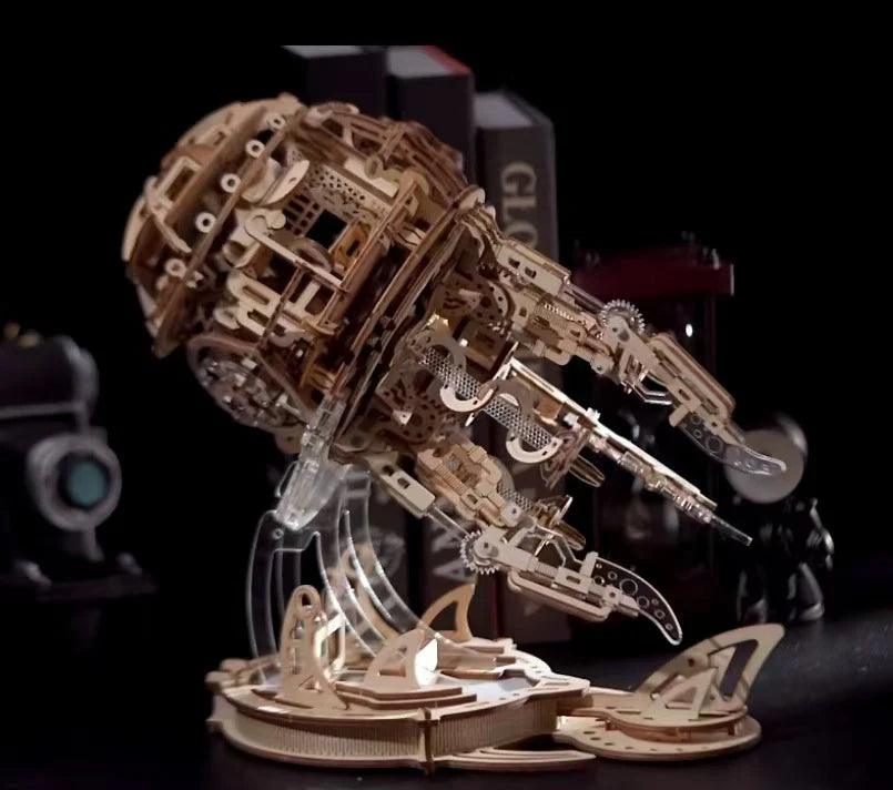 Puzzloria™ | Enchanted Aurora Jellyfish Music Box 3D Wooden Puzzle - Puzzloria