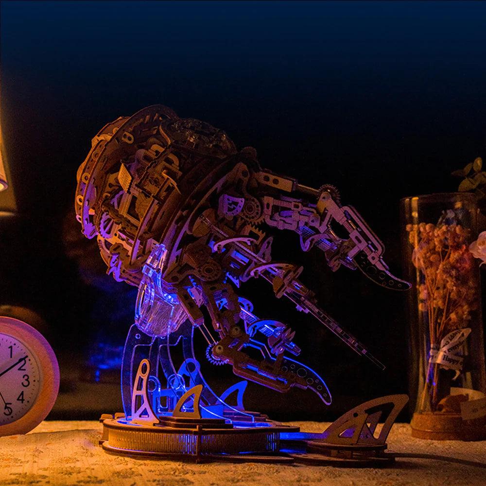 Puzzloria™ | Enchanted Aurora Jellyfish Music Box 3D Wooden Puzzle - Puzzloria