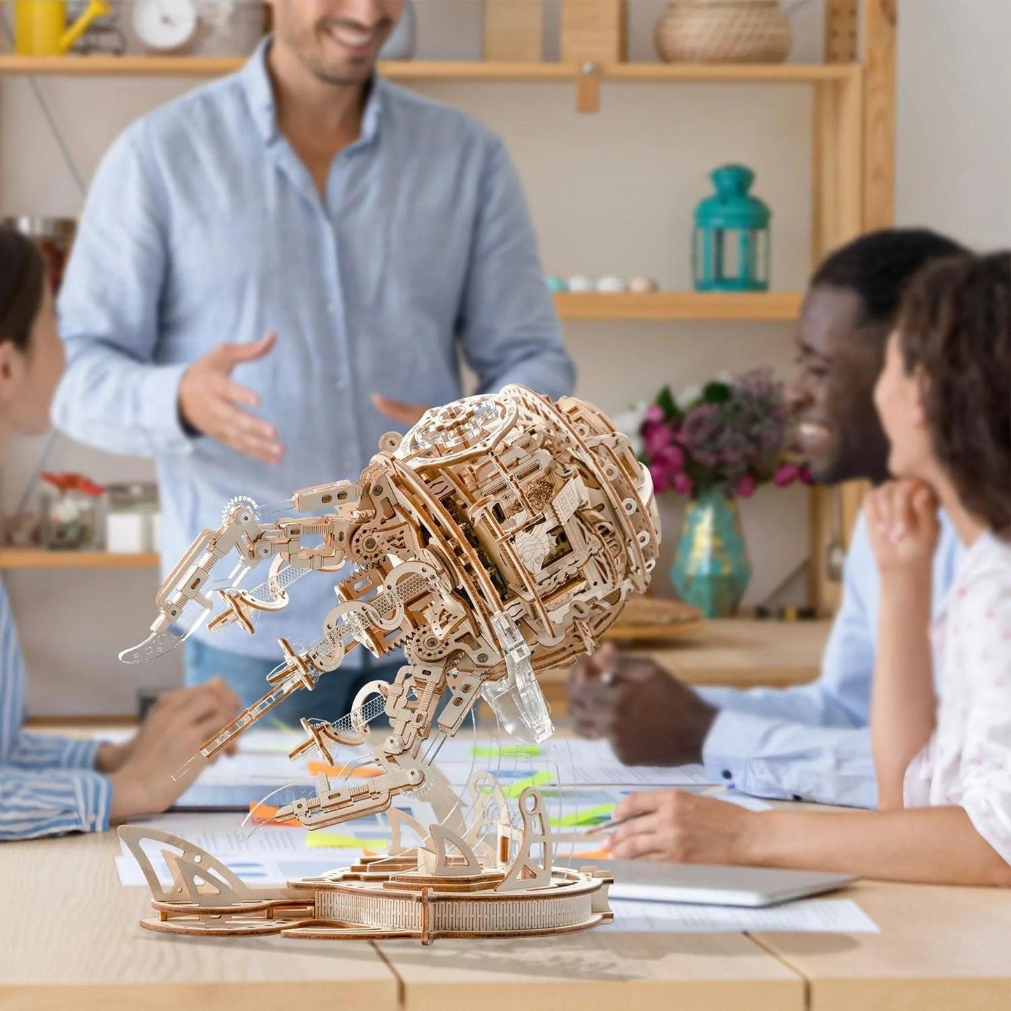 Puzzloria™ | Enchanted Aurora Jellyfish Music Box 3D Wooden Puzzle - Puzzloria