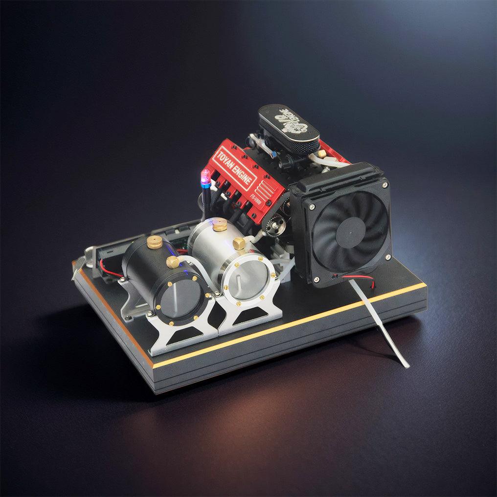 Puzzloria™ | DIY V8 Engine Model With Starter Kit That Run 28cc Gasoline/Nitro Engine KIT FS-V800 - Puzzloria
