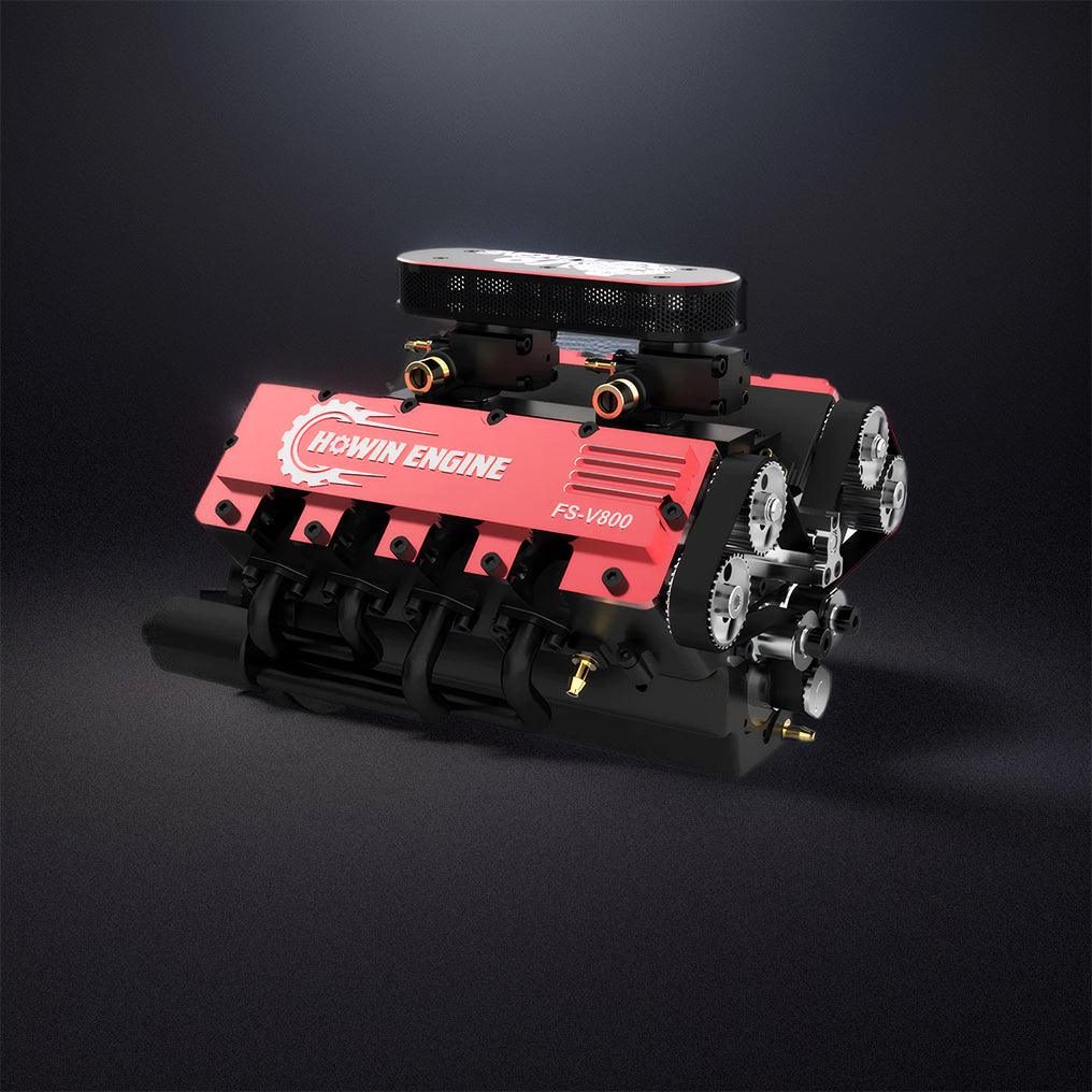 Puzzloria™ | DIY V8 Engine Model With Starter Kit That Run 28cc Gasoline/Nitro Engine KIT FS-V800 - Puzzloria