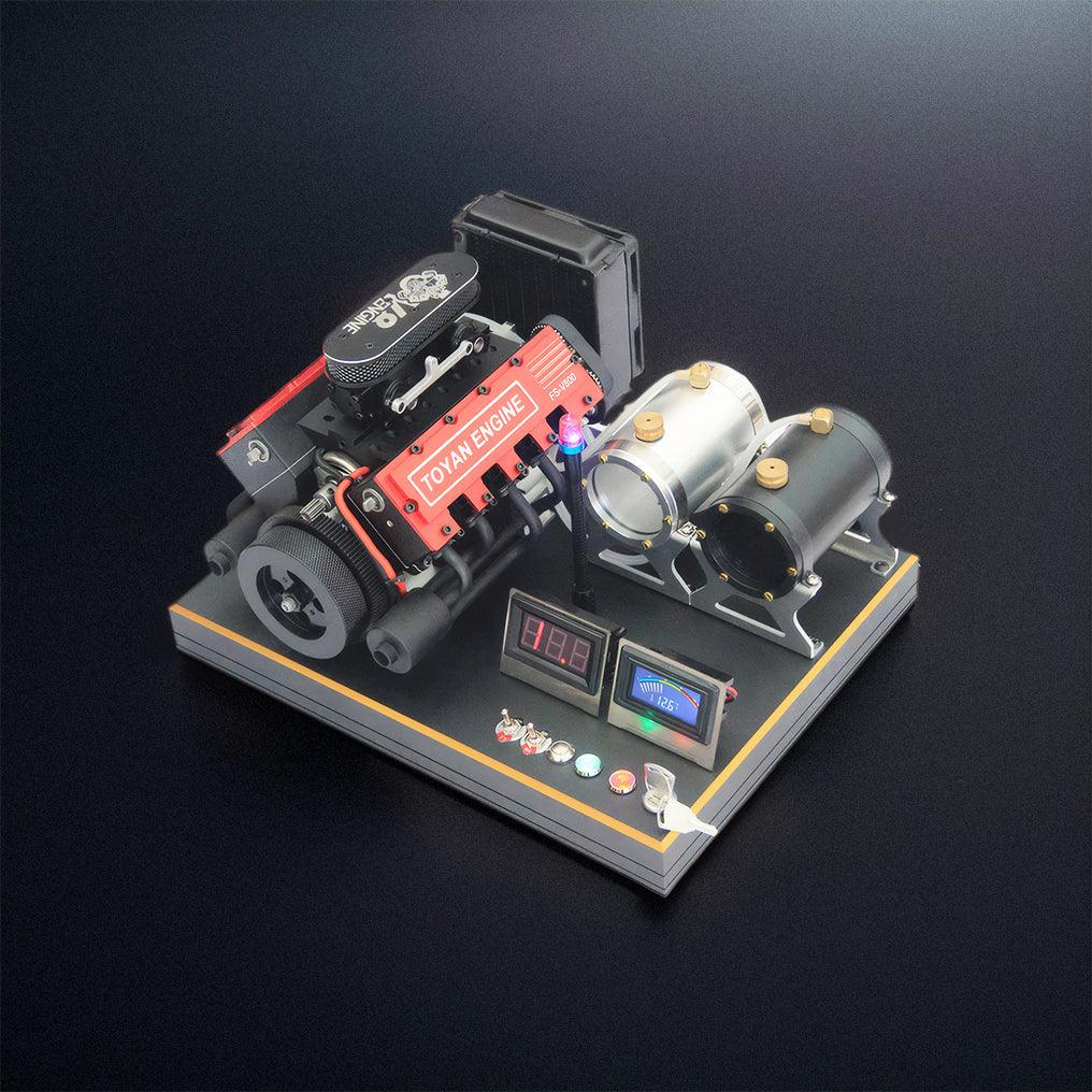 Puzzloria™ | DIY V8 Engine Model With Starter Kit That Run 28cc Gasoline/Nitro Engine KIT FS-V800 - Puzzloria