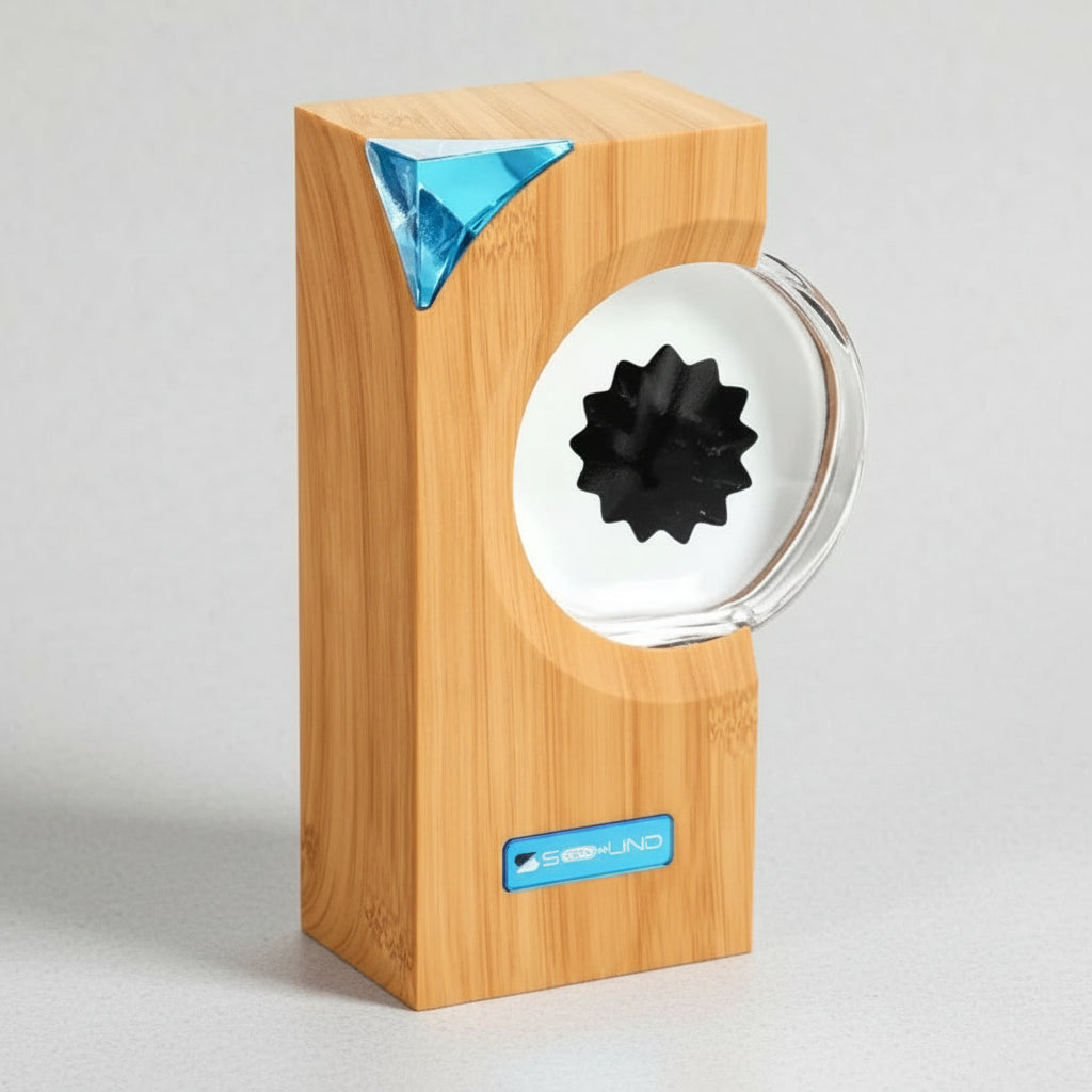 Puzzloria Magnetic Fluid Music Rhythm Lamp Ferrofluid Sound Visualizer Desktop Decoration