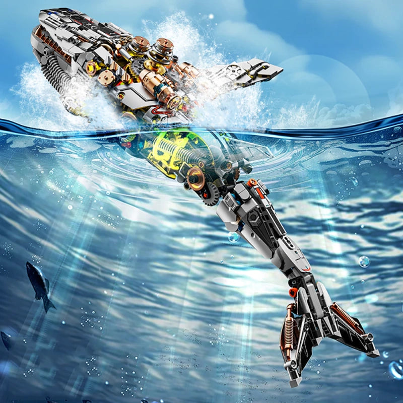 Puzzloria | Mechanical Whale Building Blocks Set LEGO