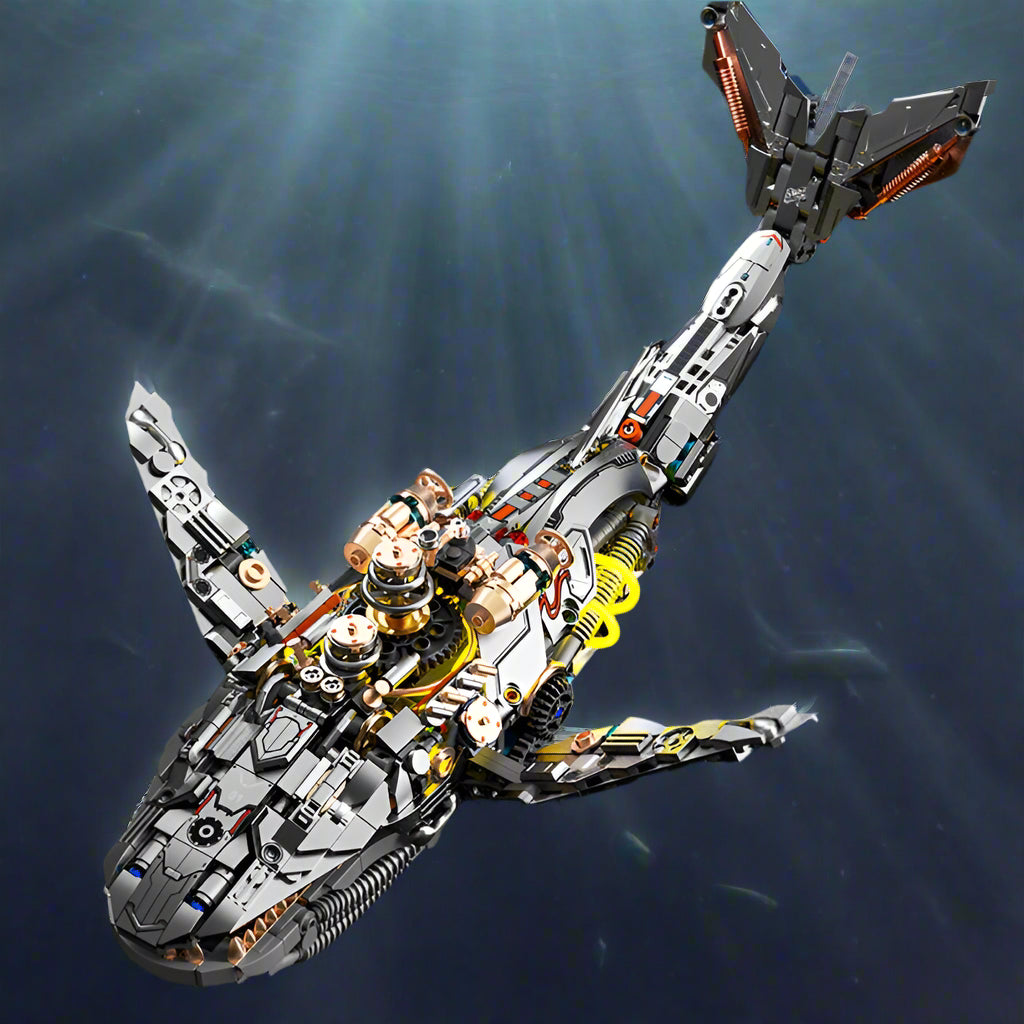 Puzzloria | Mechanical Whale Building Blocks Set LEGO