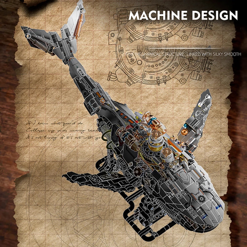 Puzzloria | Mechanical Whale Building Blocks Set LEGO