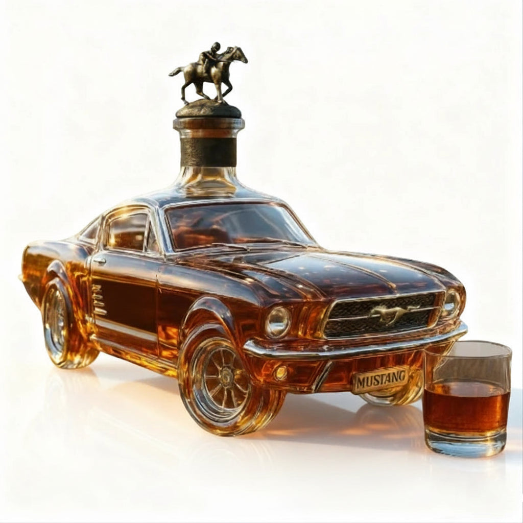 classic car whiskey decanter glass bottle bar gift - Blanton's