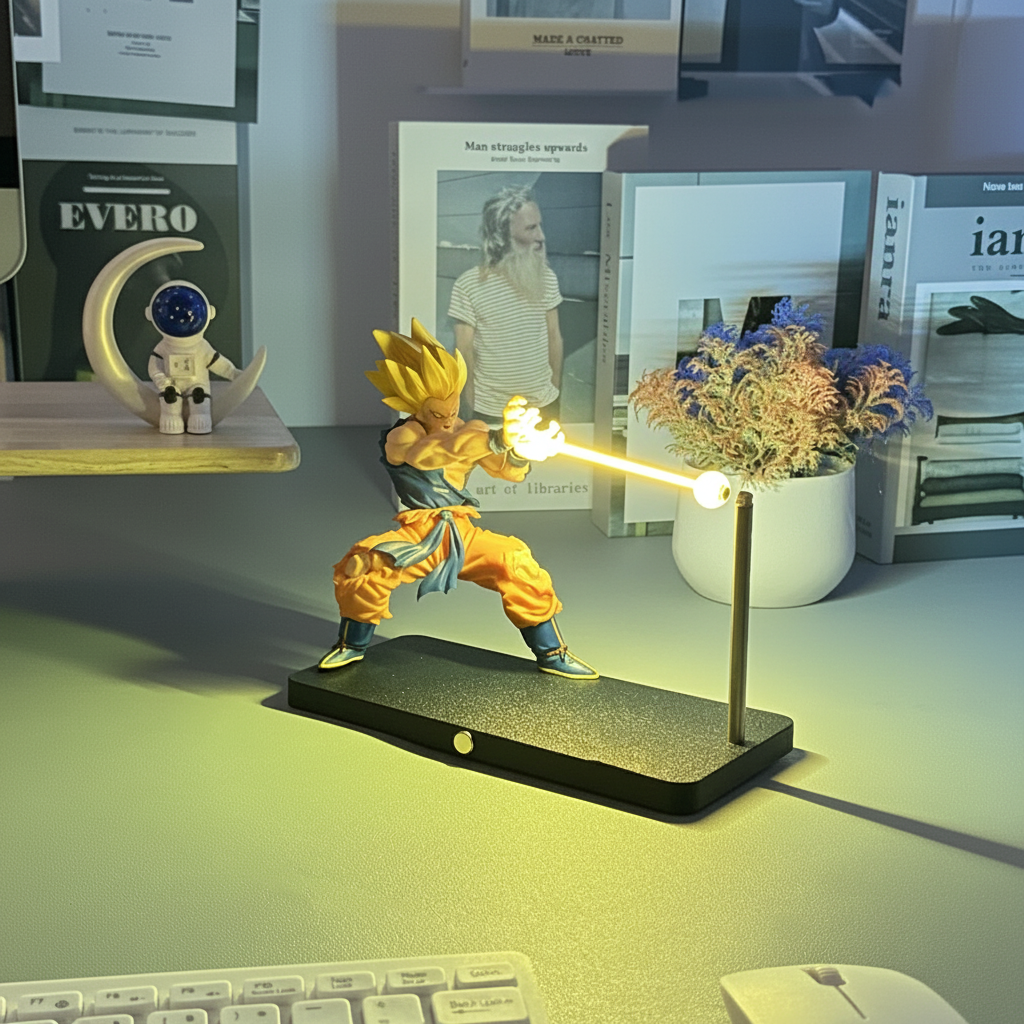Puzzloria™ | New Model Dragon Ball Super Saiyan Magnetic Light Beam Figurine