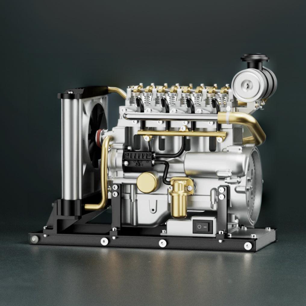 Puzzloria™ | DIY 1/10 Full Metal Mini L4 OHV Inline 4 Cylinder Engine Model Kit that Works - Puzzloria