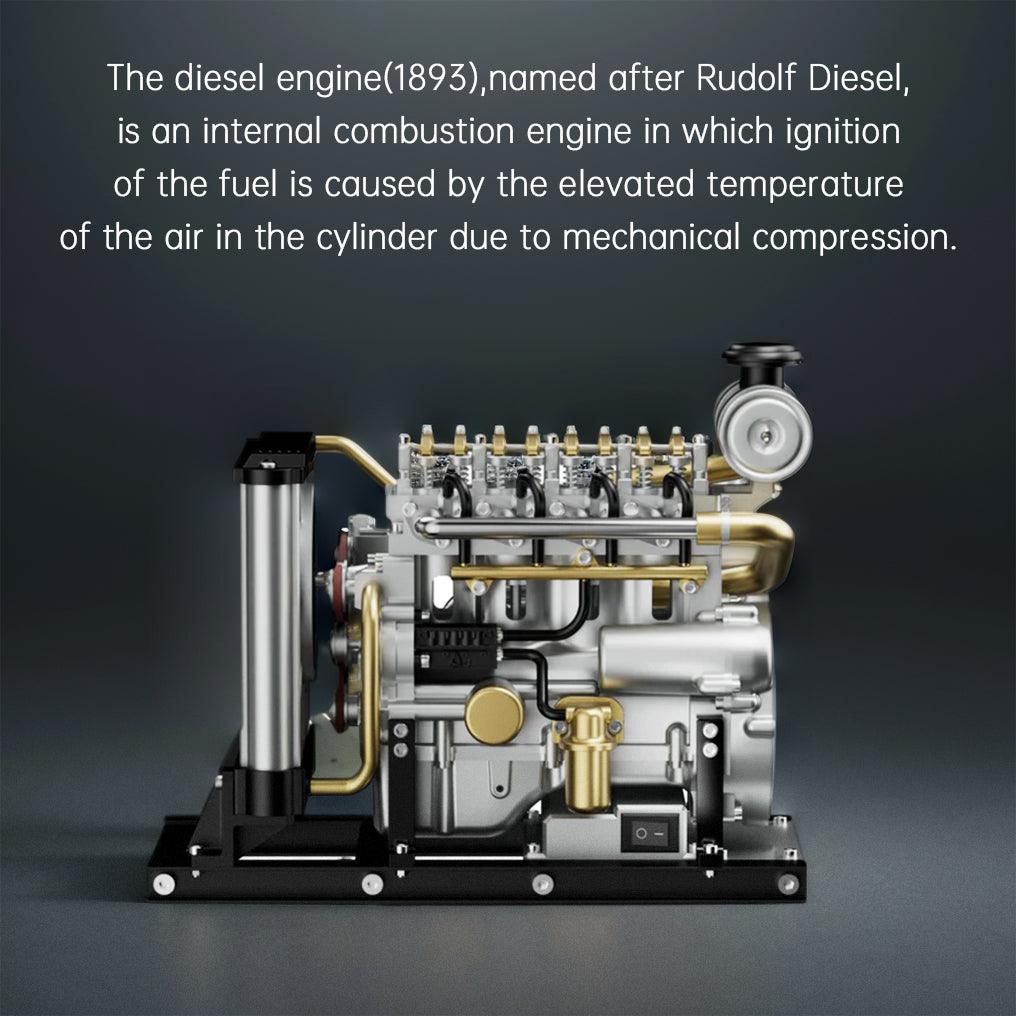 Puzzloria™ | DIY 1/10 Full Metal Mini L4 OHV Inline 4 Cylinder Engine Model Kit that Works - Puzzloria