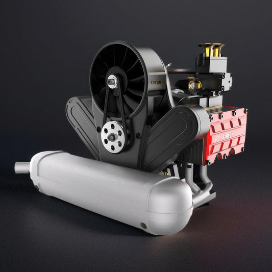 Puzzloria™ | DIY 4 Cylinder Four-Stroke 14cc Nitro H4 Engine Model Kit FS-B400 - Puzzloria